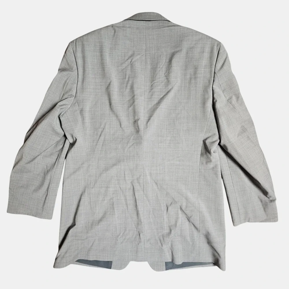 Ralph Lauren Wool Sport Coat Blazer Suit Jacket Lined Stretch‎ Mens 42L Gray
